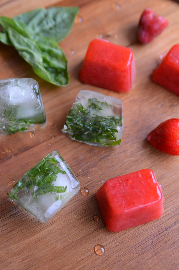 Strawberry-Basil Ice Cube Recipe