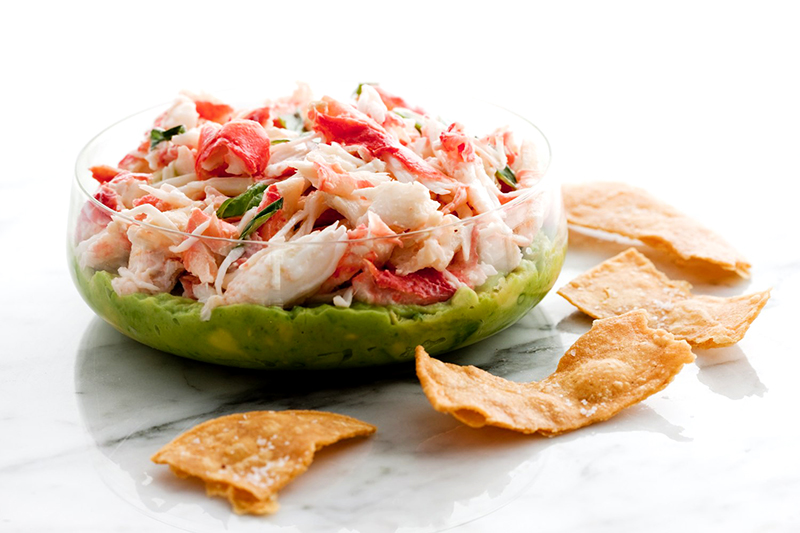 Curtis Stone's Crab Avocado Dip with Crispy Tortillas