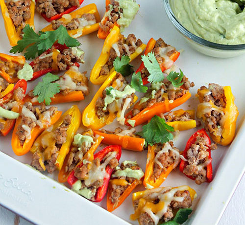 Tailgate-Worthy Taco Stuffed Pepper Bites